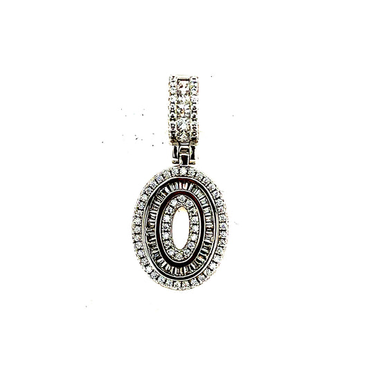 925 S.S. CZ Stone Number 0 Pendant