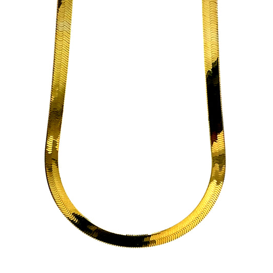 14k Gold Herringbone Style Chain