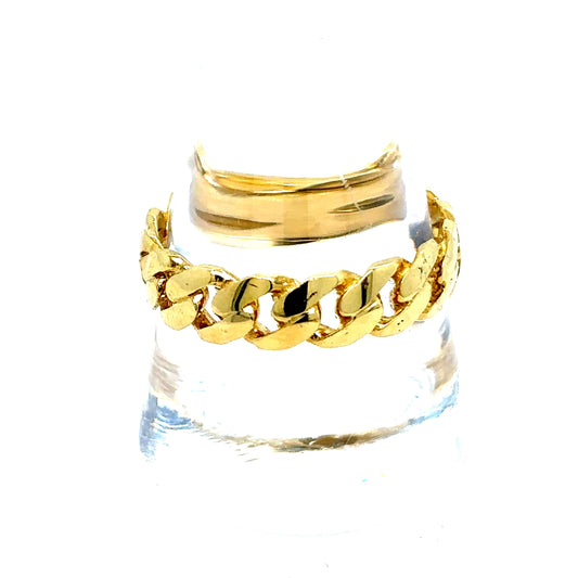 10k Gold Cuban Link Ring