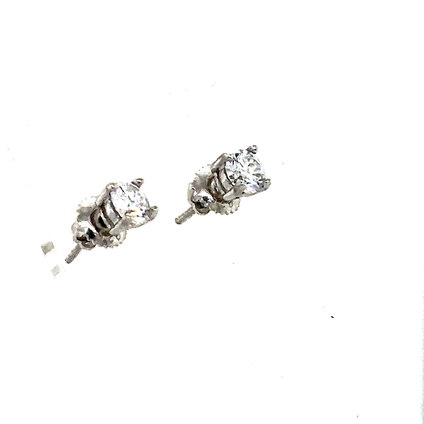 925 S.S. VVS Moissanite Solitaire Earrings