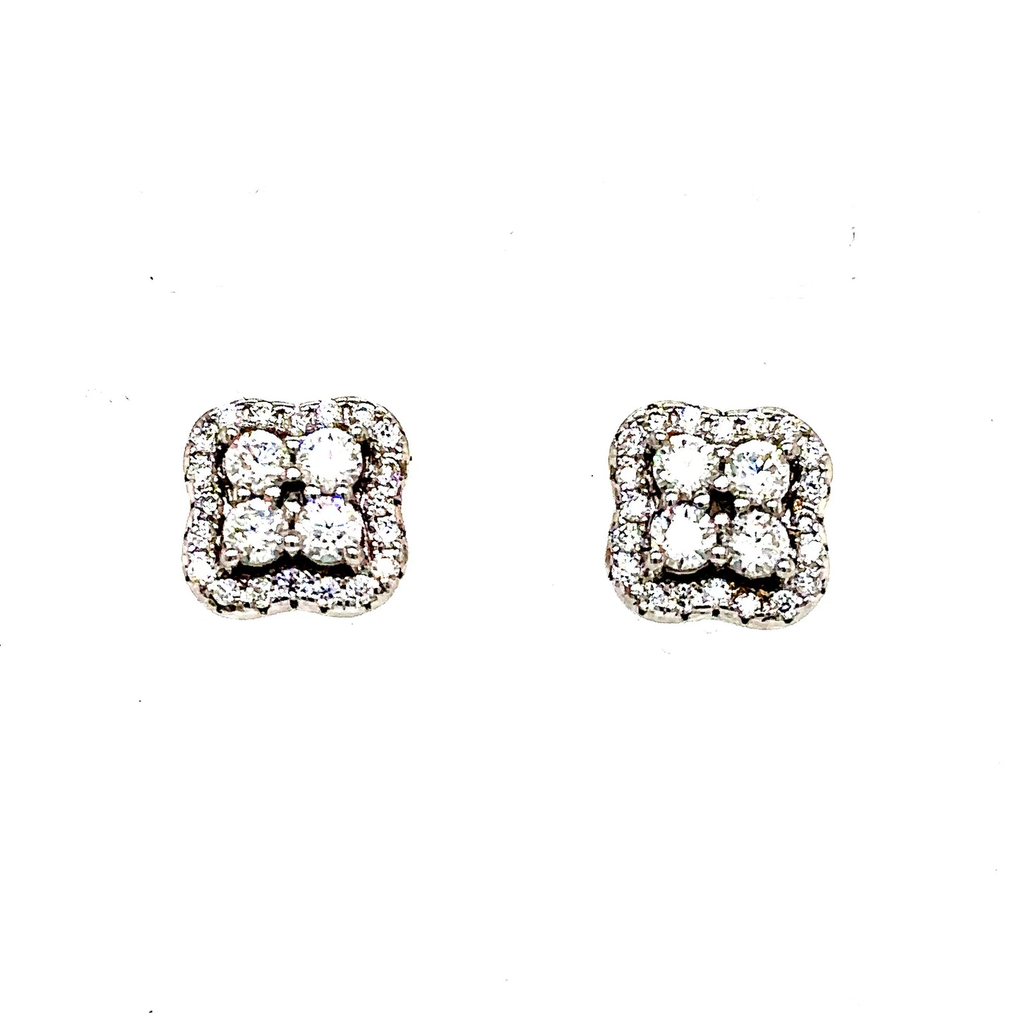 925 S.S. VVS Moissanite Squared Earrings
