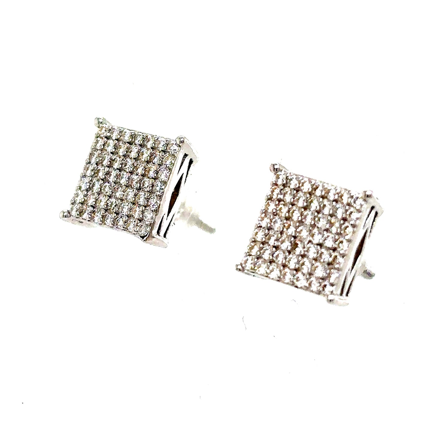 925 S.S. VVS Moissanite Square Earrings