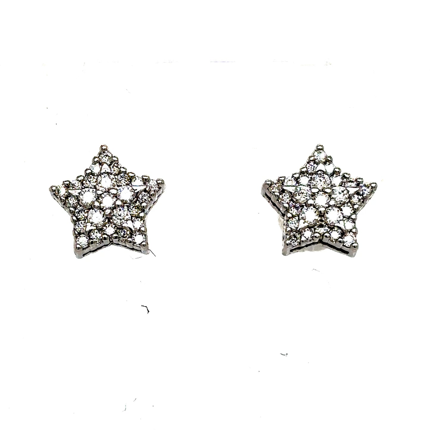 925 S.S. VVS Moissanite Star Earrings