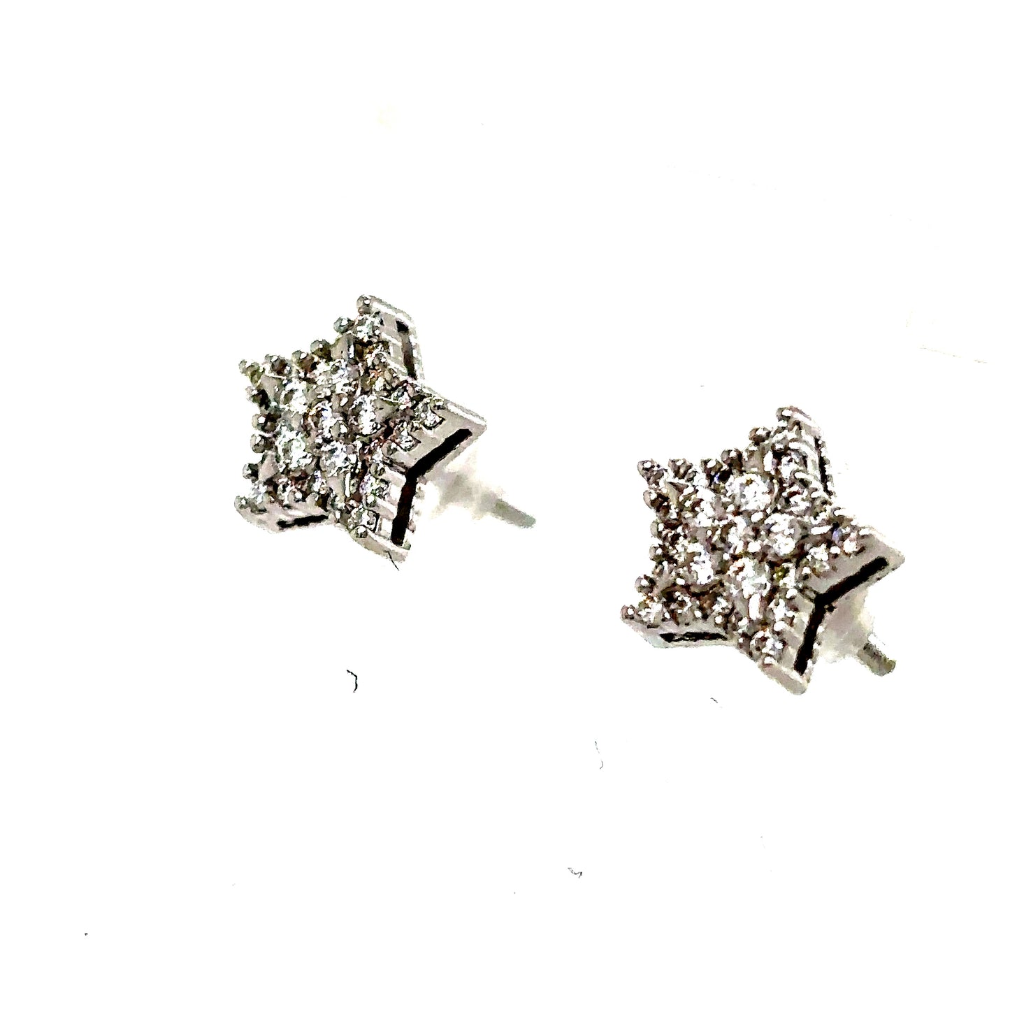 925 S.S. VVS Moissanite Star Earrings