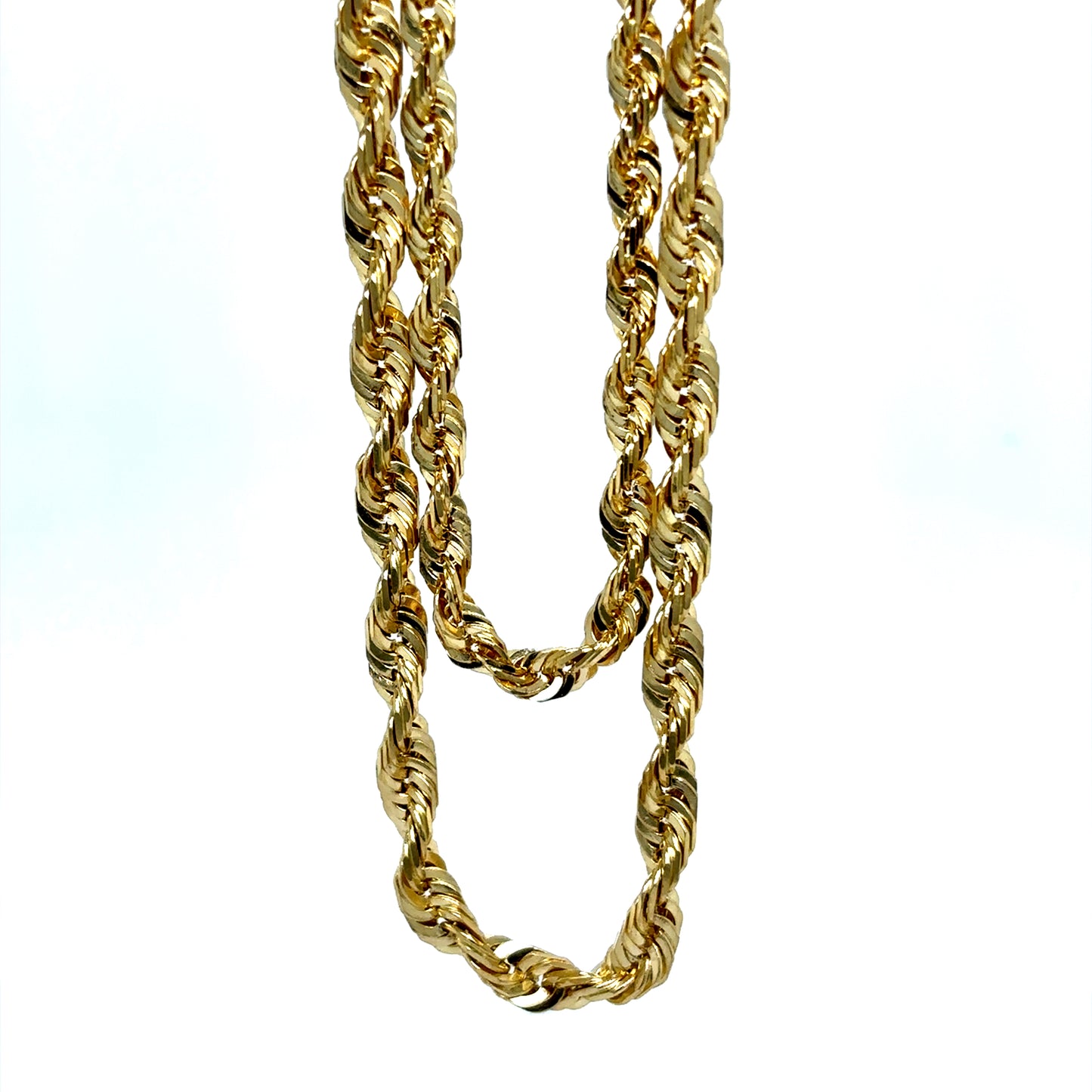 14k Yellow Gold Solid Rope Chains