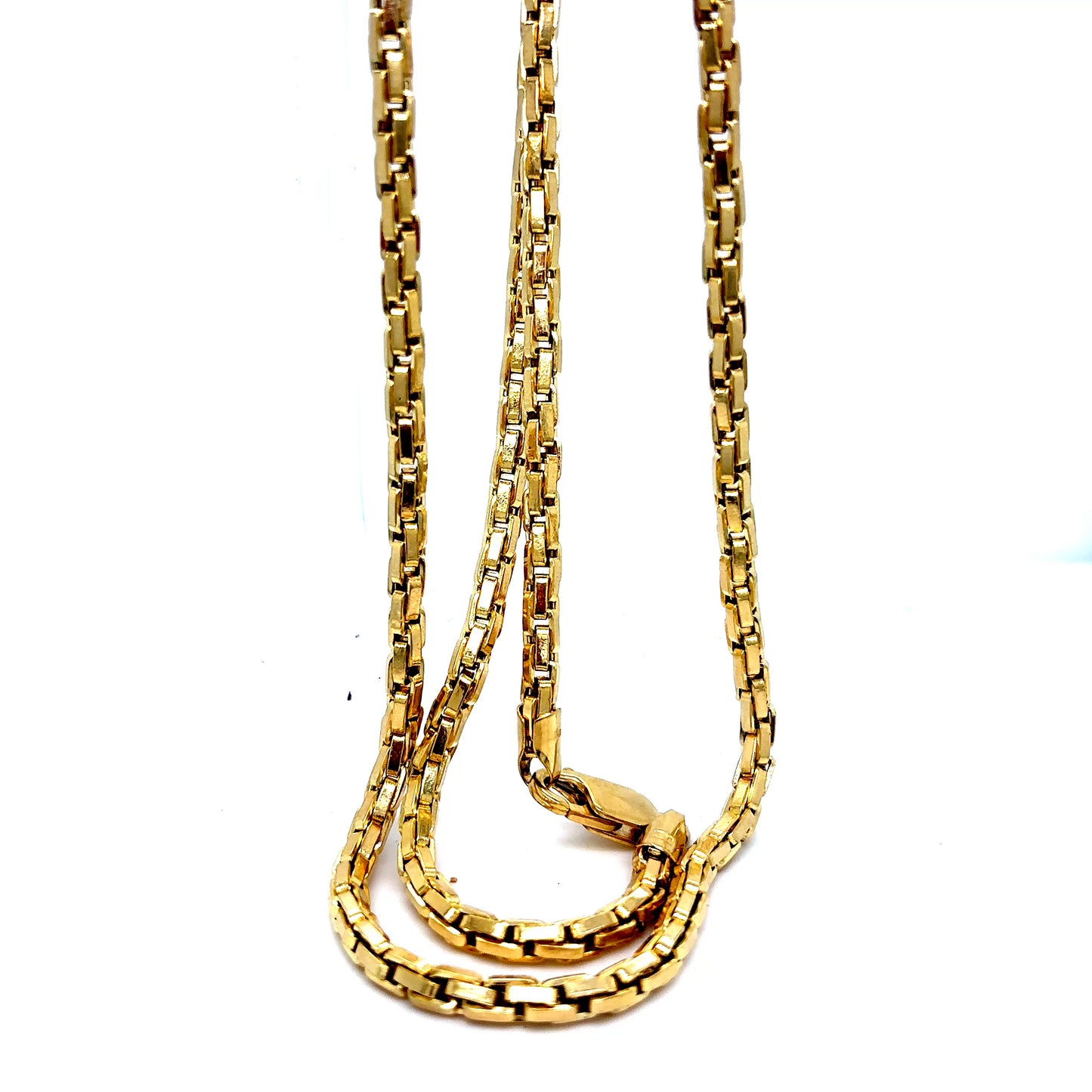 14k Yellow Gold Elongated Box Chain