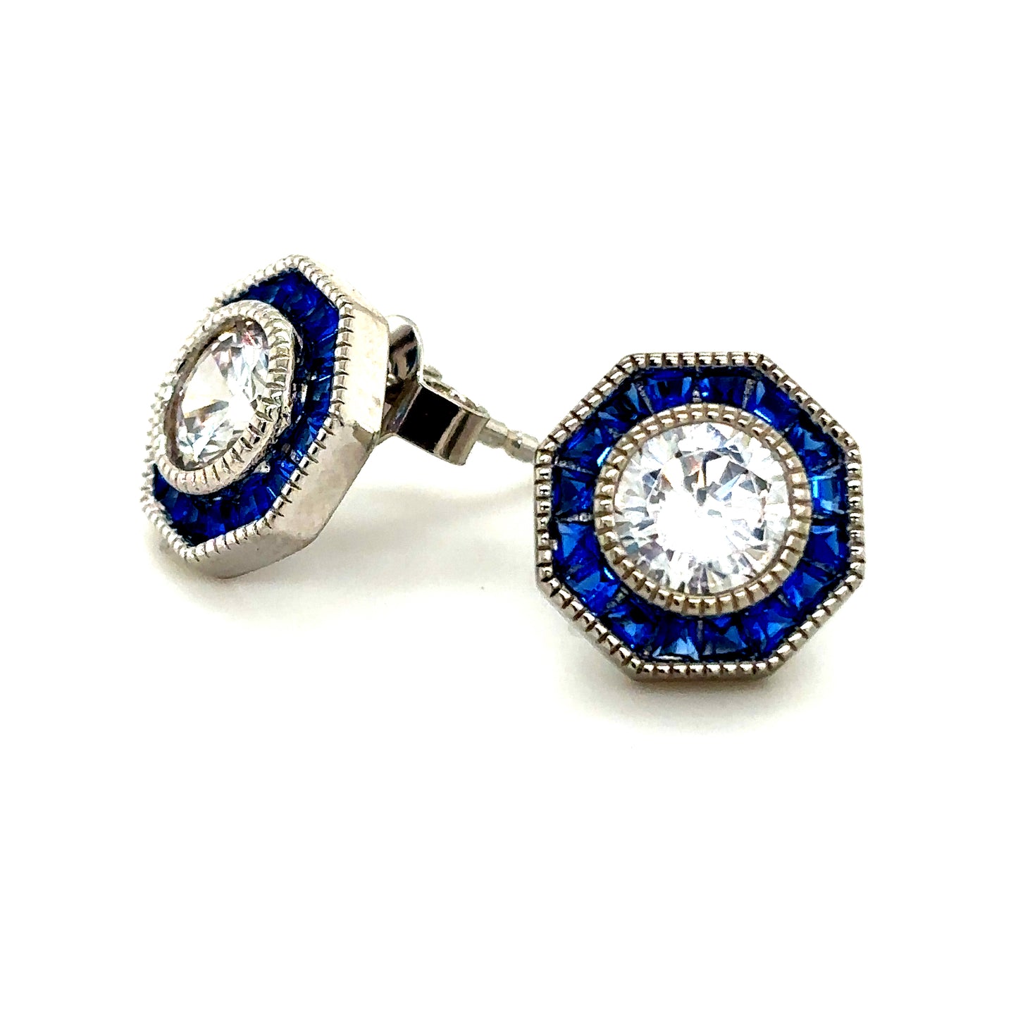 925 S.S. Blue Swarovski Crystal Earrings