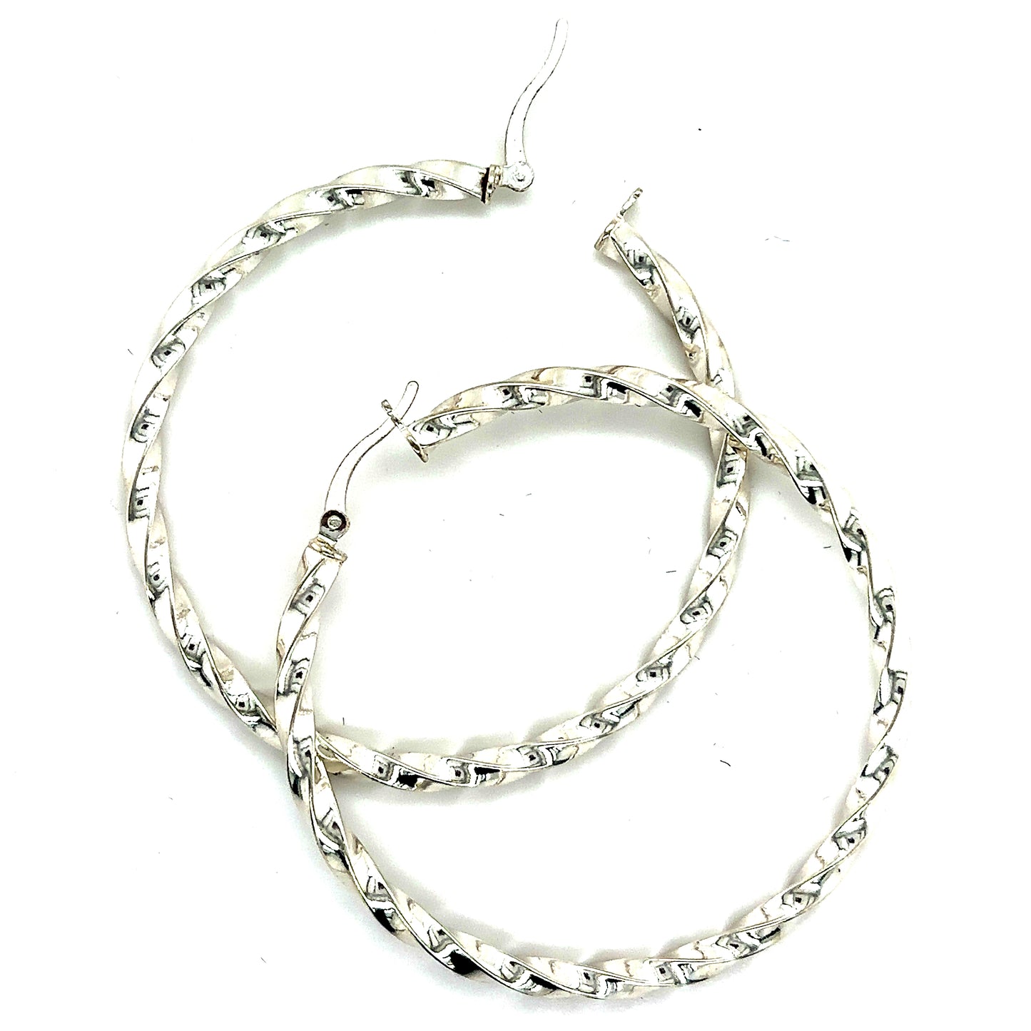 925 S.S. Twist Hoop Earrings