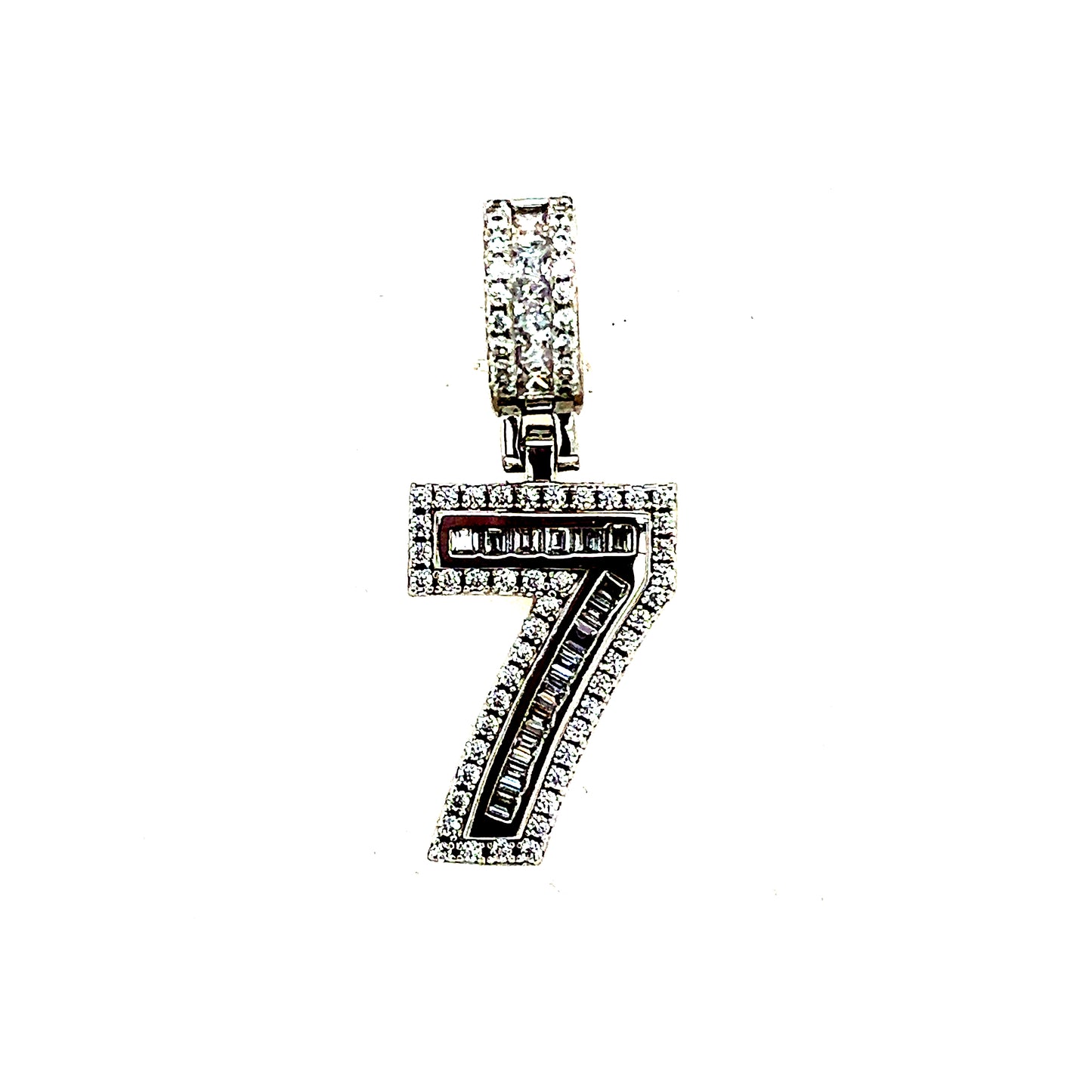 925 S.S. CZ Stone Number 7 Pendant