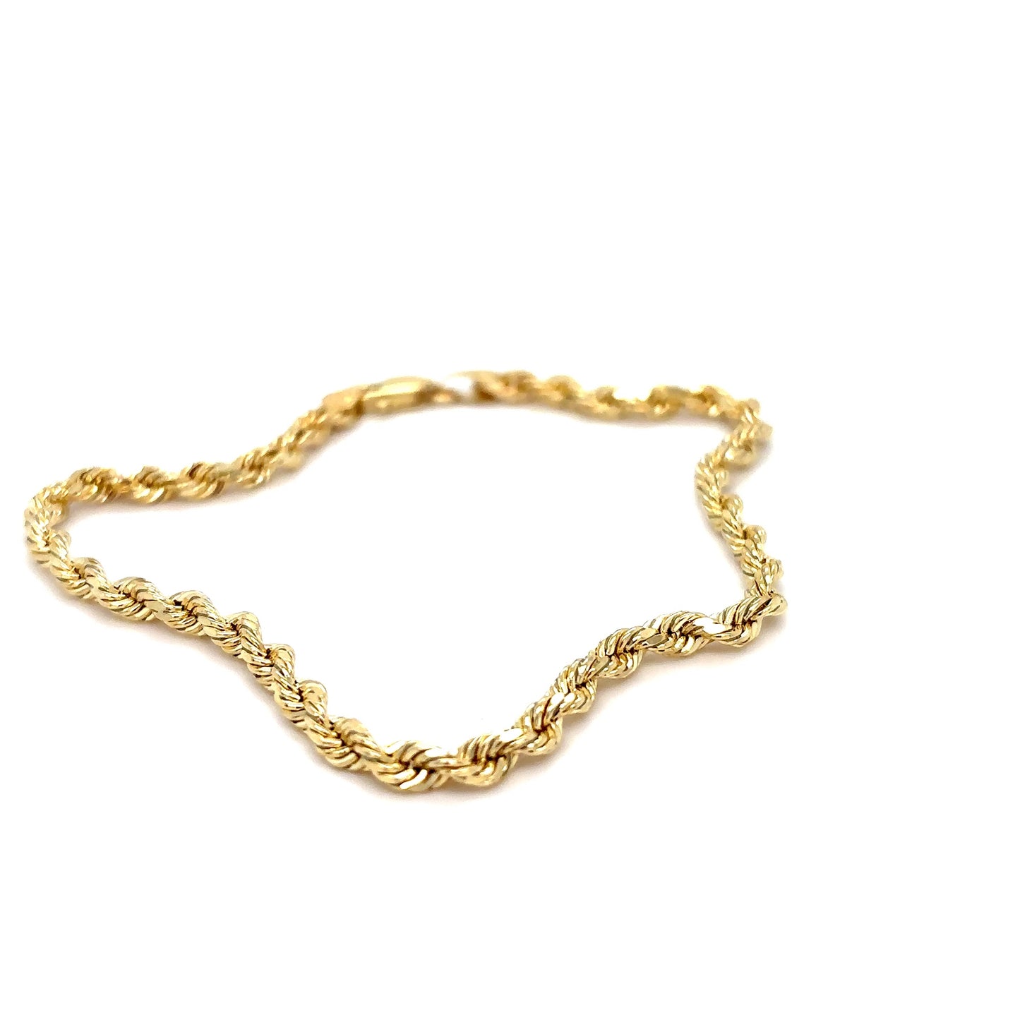 10k Gold Semi-Solid Rope Bracelet