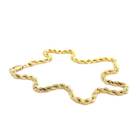 10k Gold Semi-Solid Rope Bracelet/Anklet