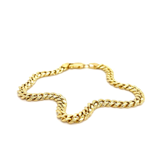 10k Gold Semi-Solid Cuban Bracelet