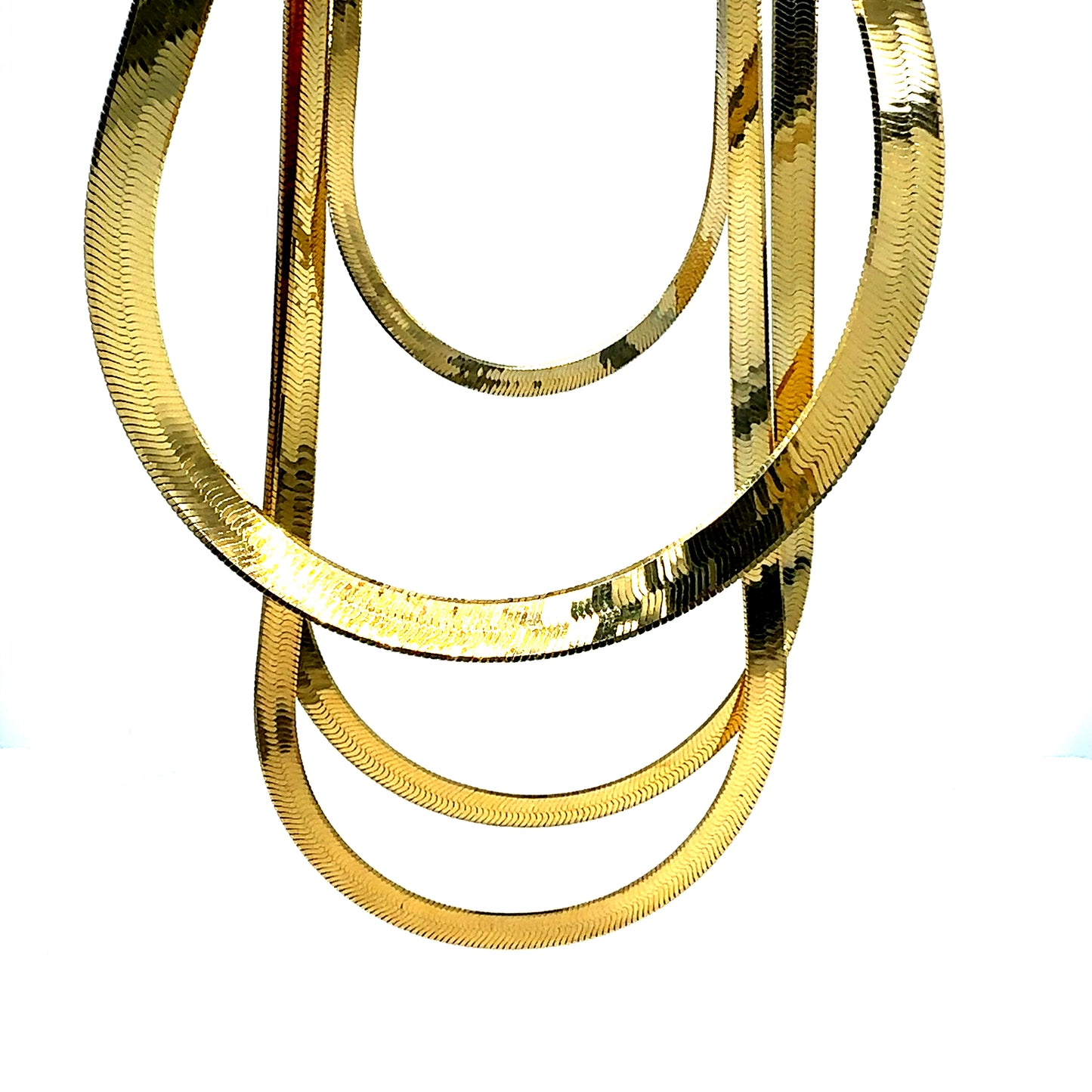 14k Gold Herringbone Style Chain