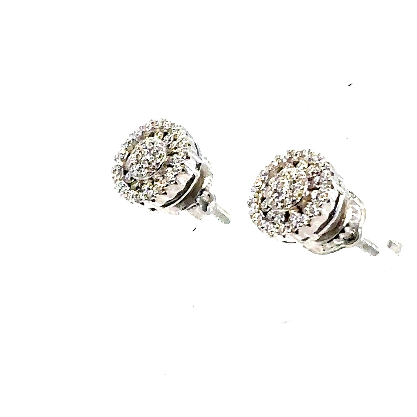 925 S.S. VVS Moissanite Round Earrings