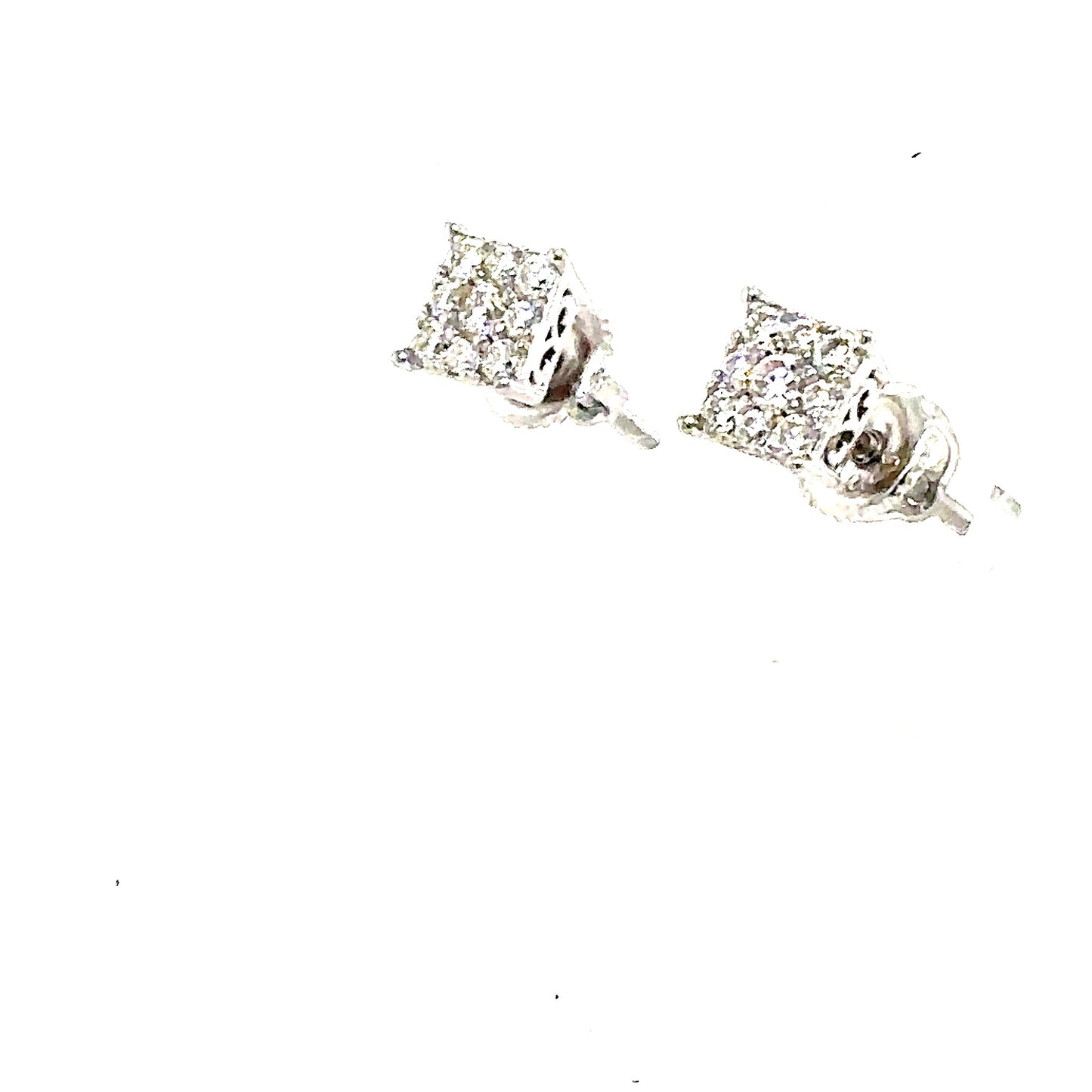 925 S.S. VVS Moissanite Square Earrings