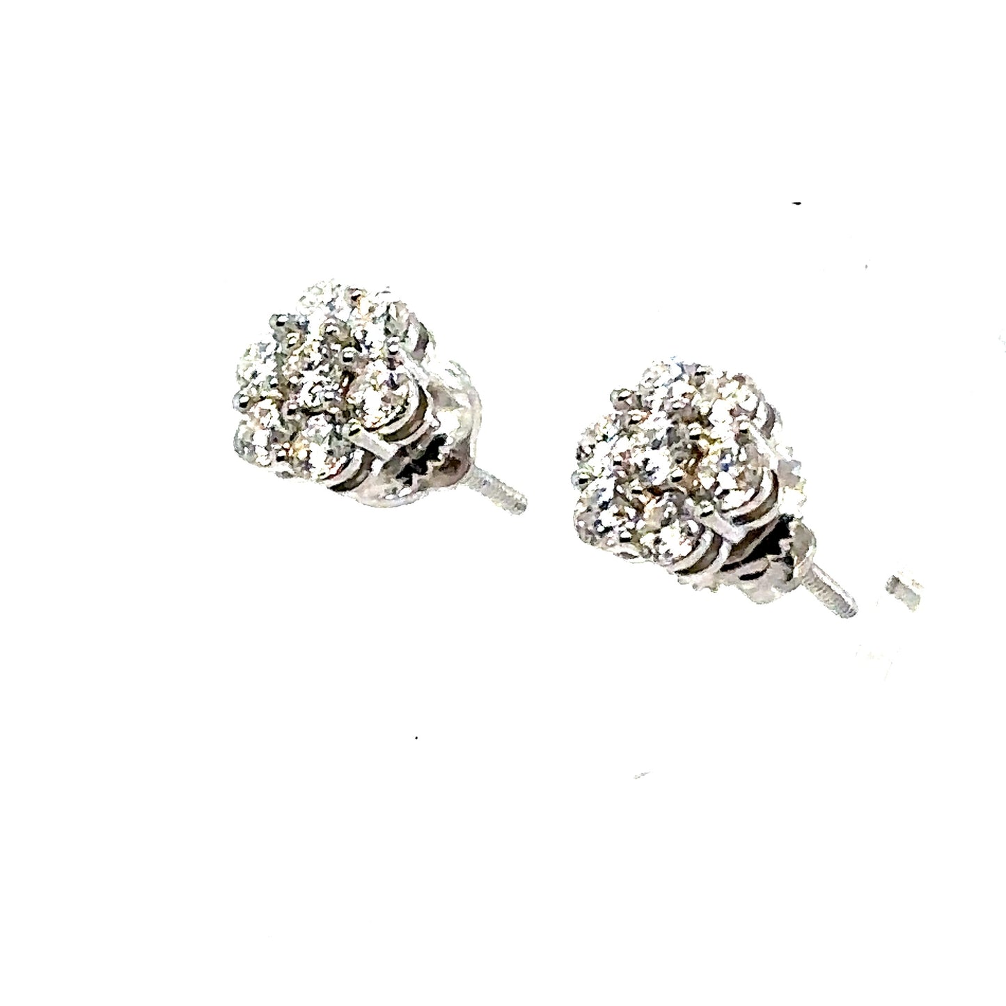 925 S.S. VVS Moissanite Flower Earrings