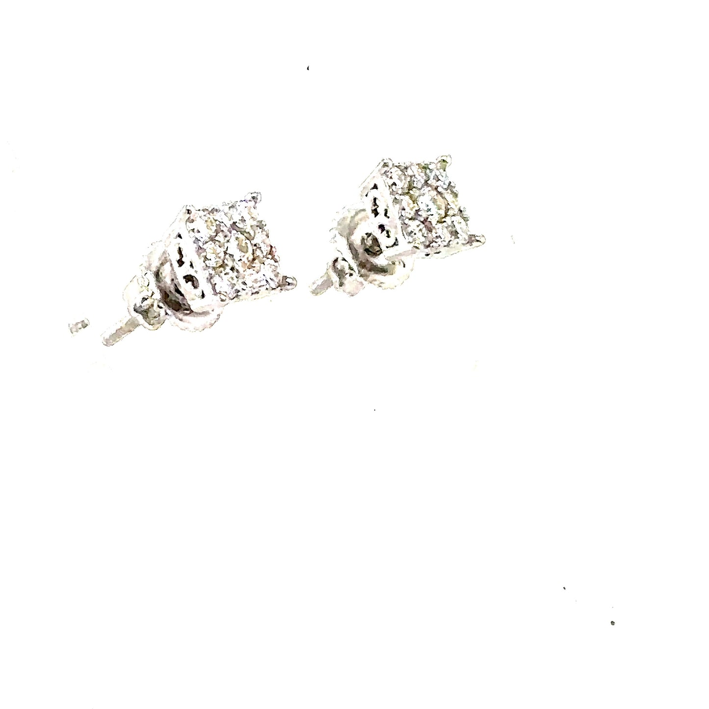 925 S.S. VVS Moissanite Square Earrings