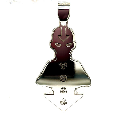 925 Sterling Silver Aang Pendant