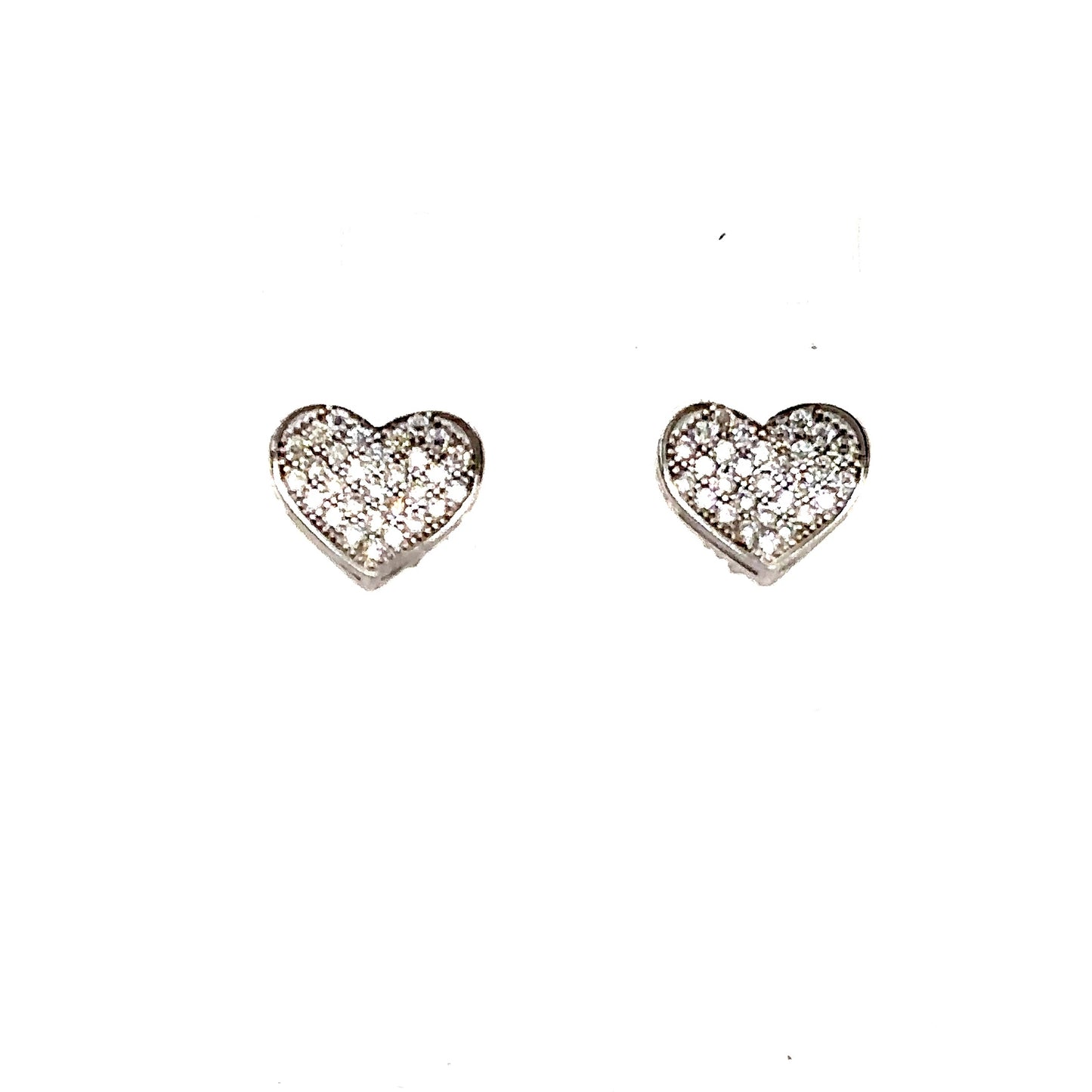 925 S.S. VVS Moissanite Heart Earrings