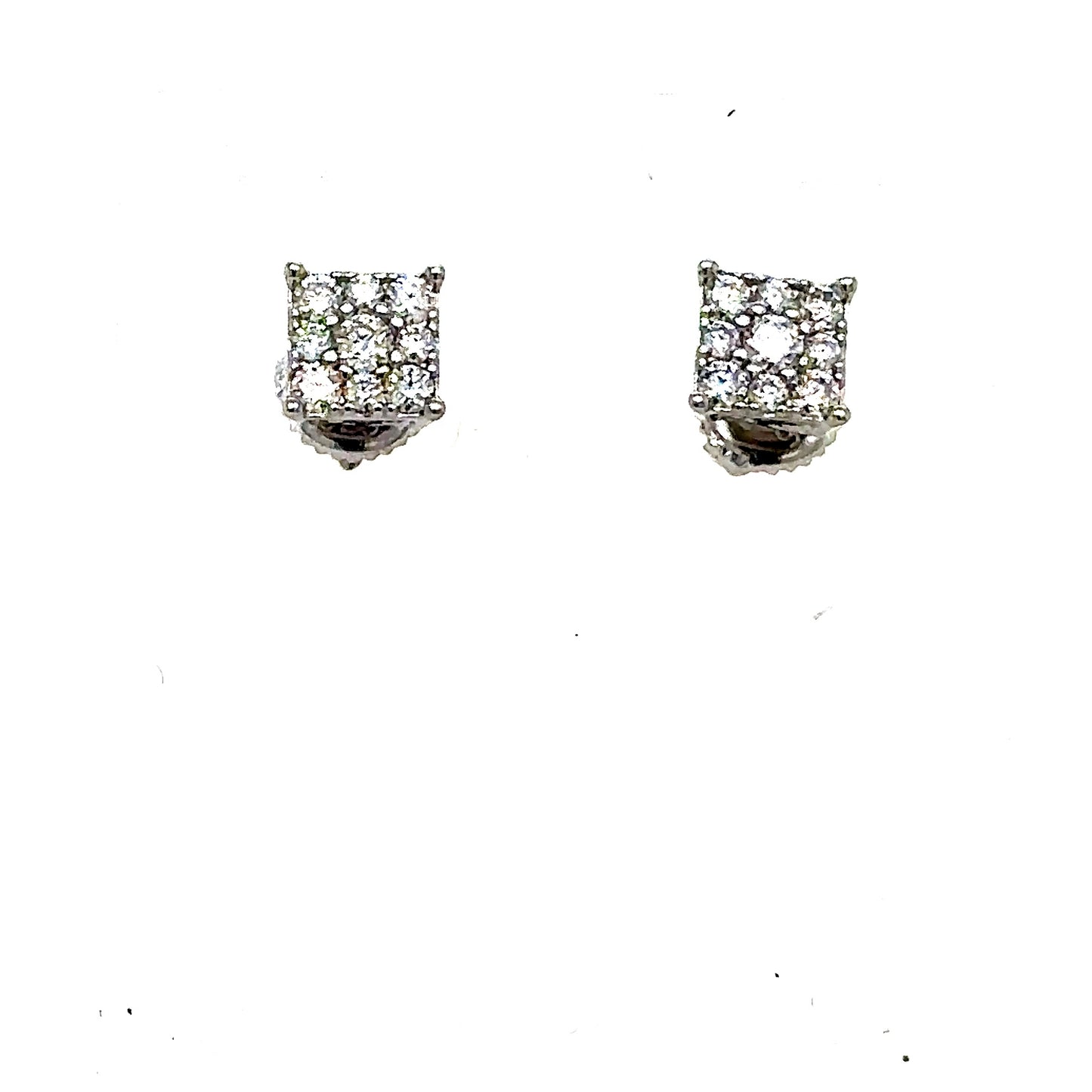 925 S.S. VVS Moissanite Square Earrings