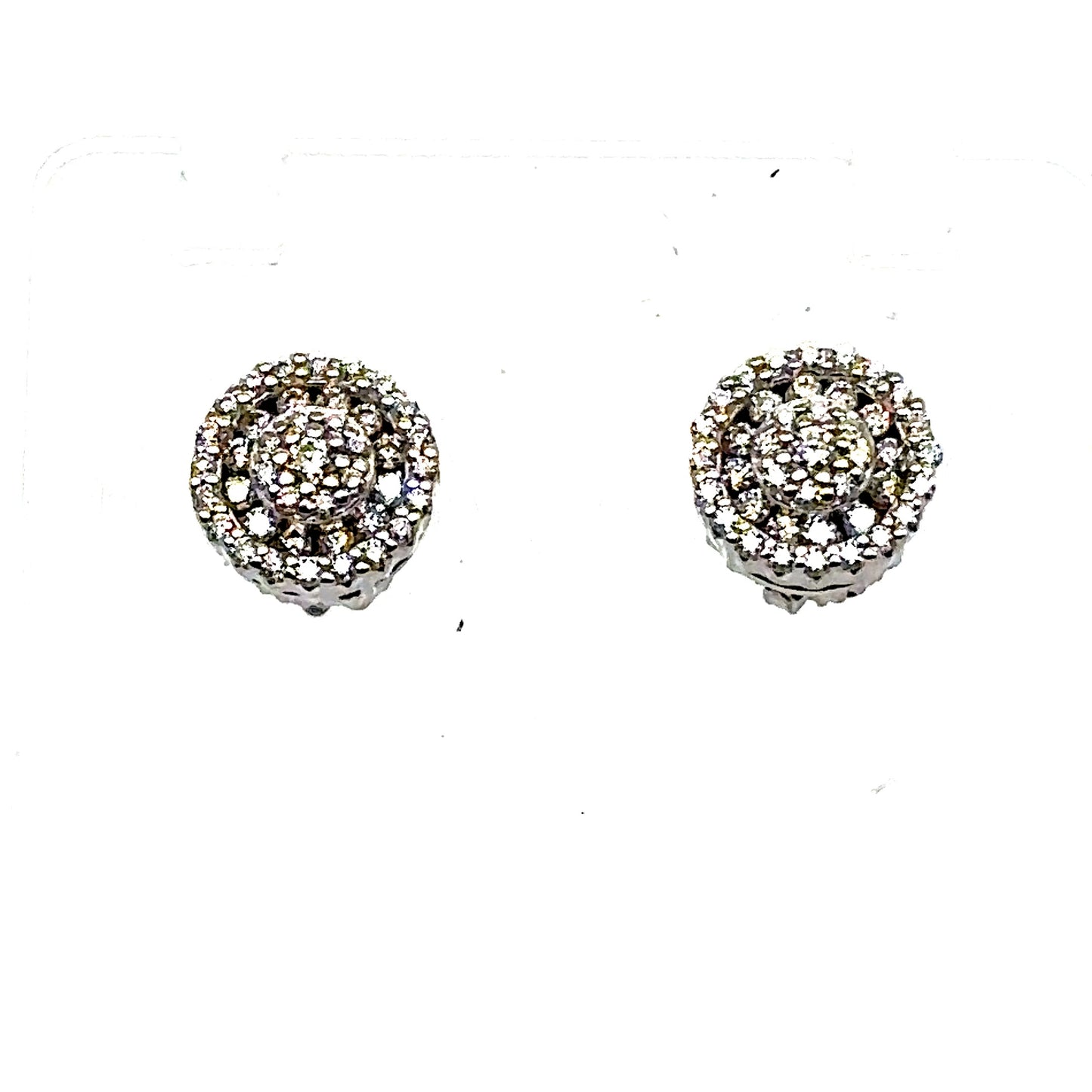 925 S.S. VVS Moissanite Round Earrings