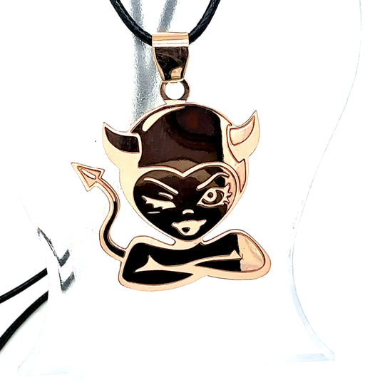 10k Rose Gold She-Devil Pendant