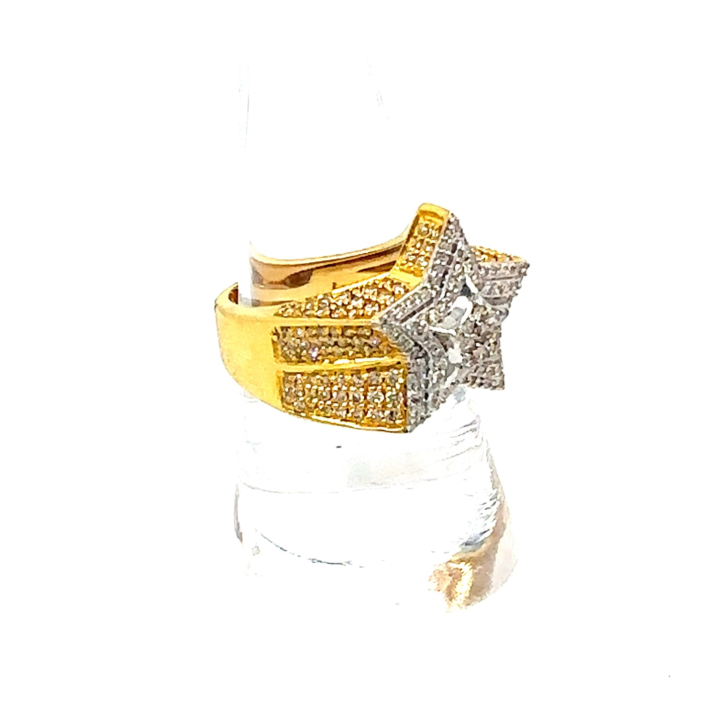 10k Gold Diamond Star Ring
