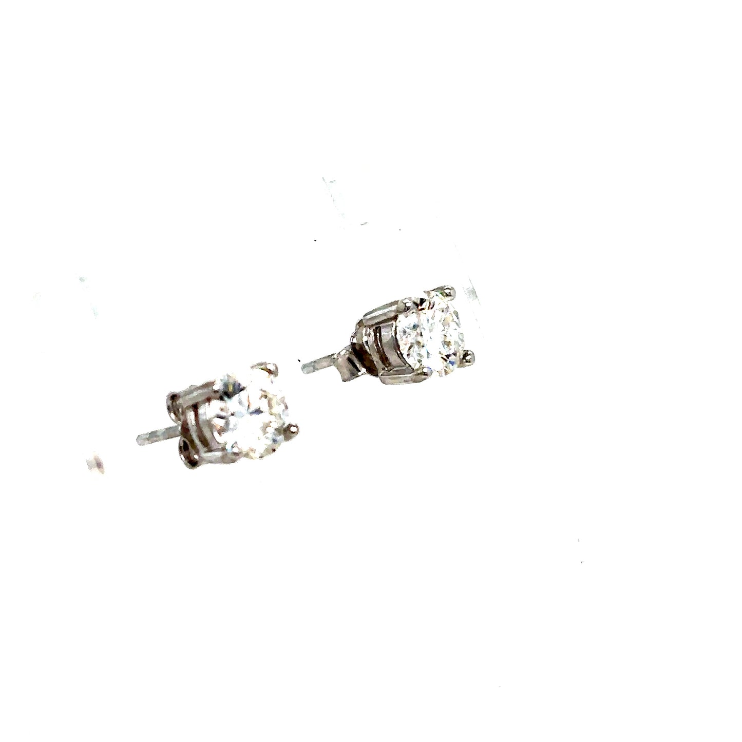 925 S.S. Solitaire Moissanite Earrings