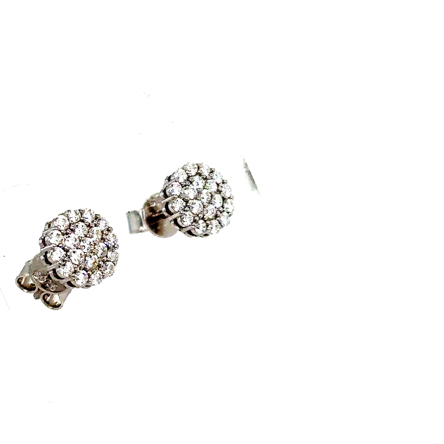 925 S.S. Round Moissanite Earrings