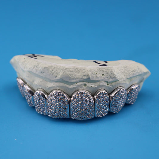 Silver Moissanite Grillz