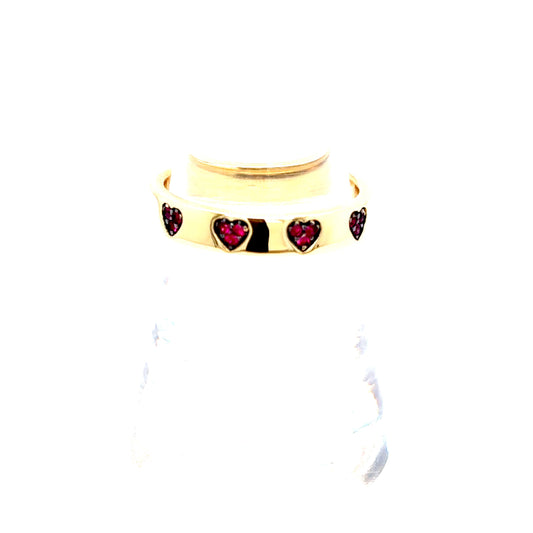 14k Gold Ruby Heart Ring