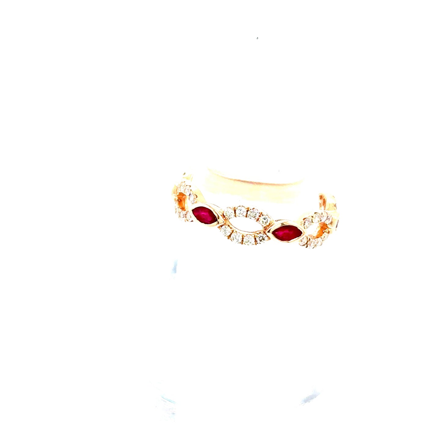 14k Rose Gold Natural Ruby & Diamond Ring