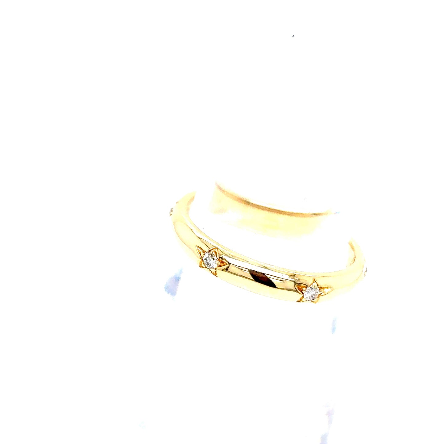 14k Gold Star Band Ring