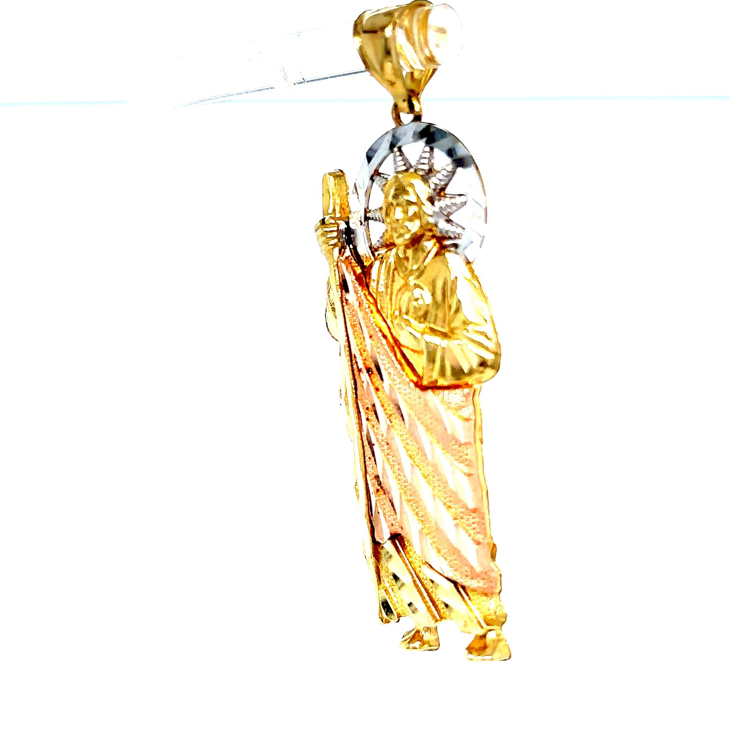 10k Gold Tri-Color St. Jude Pendant