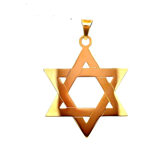 14k Gold Star of David Pendant