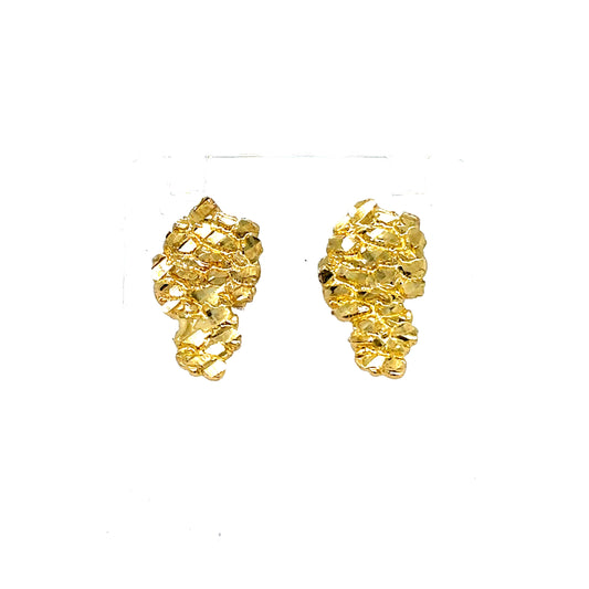 10k Gold Nugget Earrings