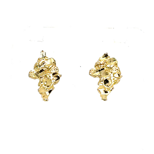 10k Gold Small Nugget Earrings