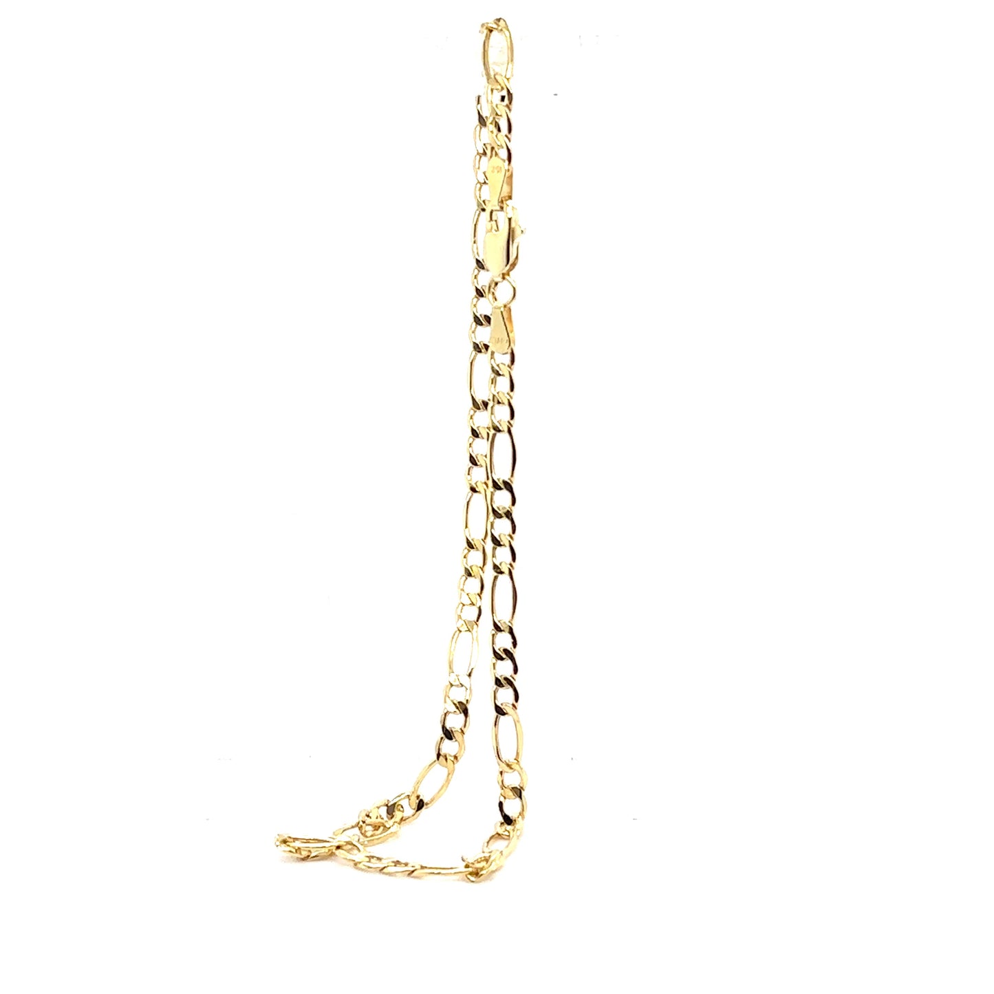 10k Gold Figaro Link Anklet Bracelet