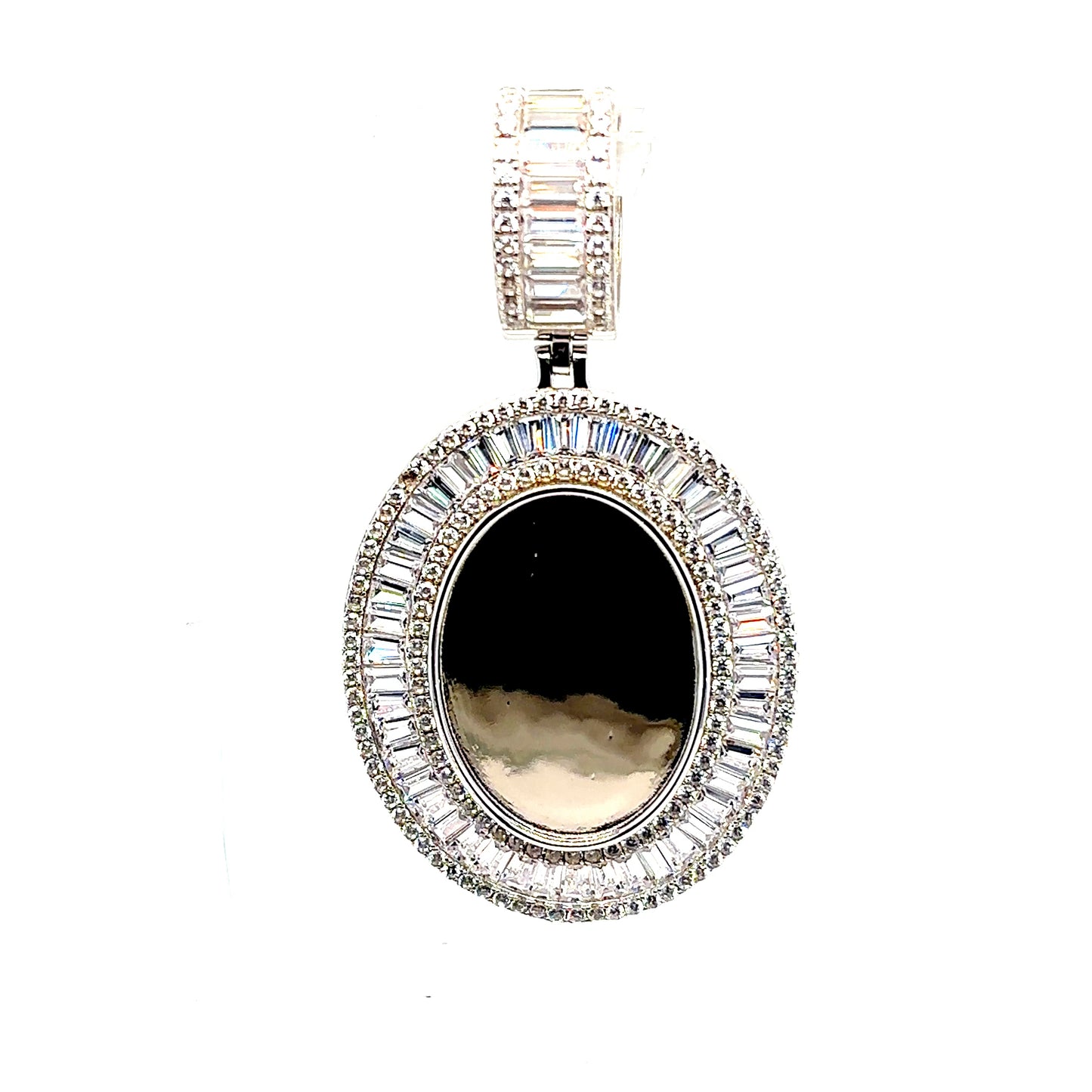 925 S.S. CZ Stone Photo Memory Pendant