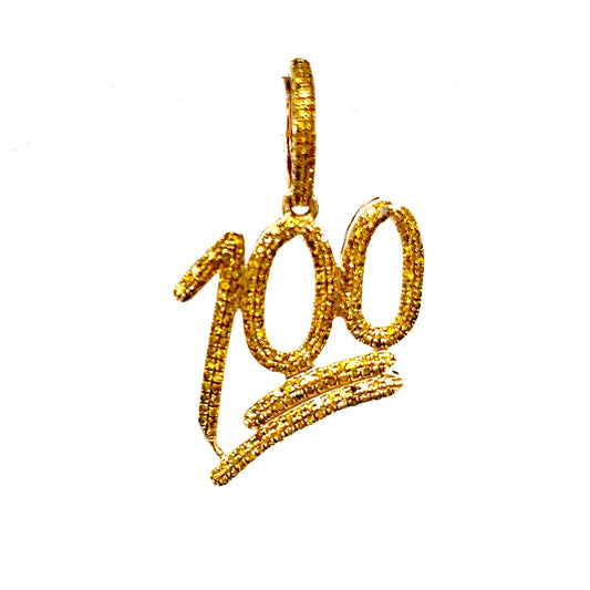 10k Gold Canary Diamond 100 Pendant