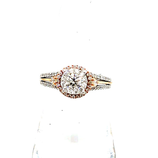 14k Gold 2-Tone Diamond Engagement Ring