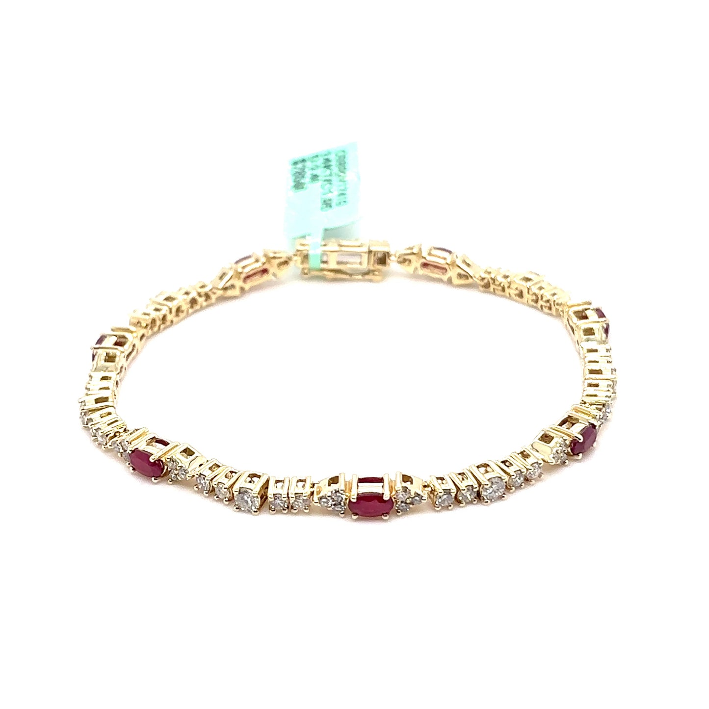 14k Gold VS Diamond & Ruby Bracelet