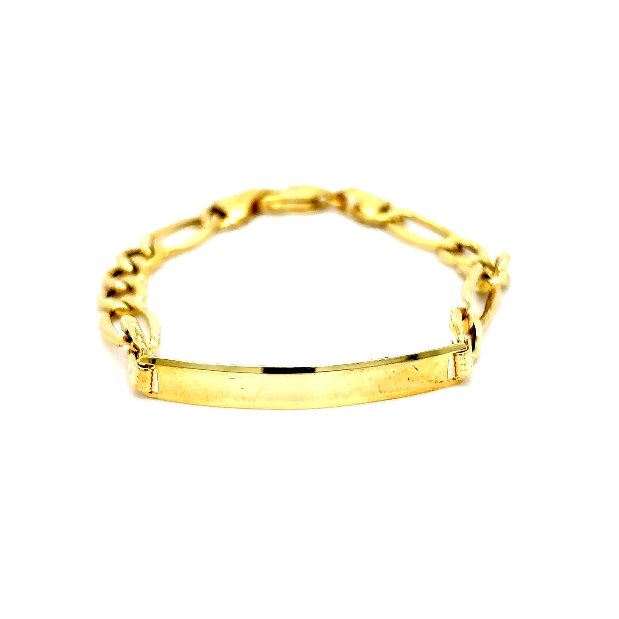 10k Design 10k Gold Figaro Name/ID Bracelet – D-Town Customs