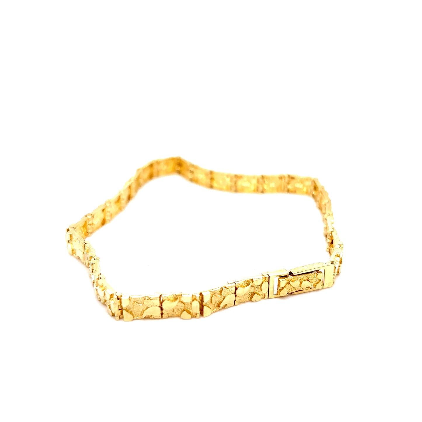 10k Gold Nugget Link Bracelet