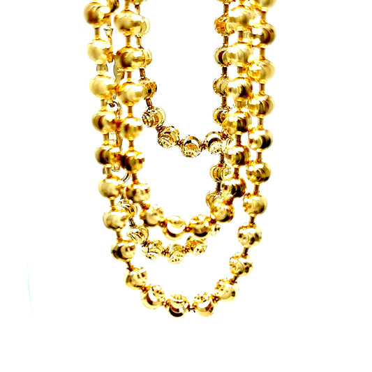 14k Gold Moon Cut Chains
