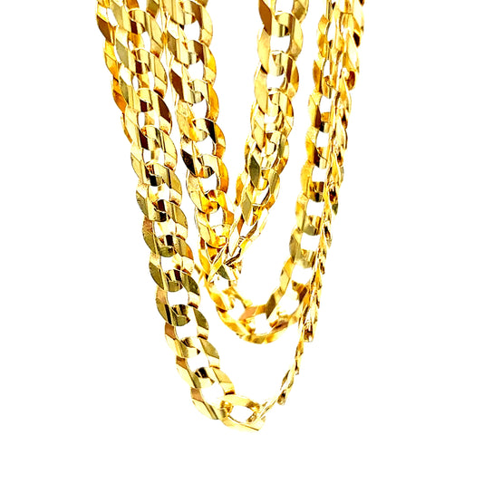 14k Gold Curb Cuban Link Chains