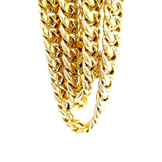 14k Gold Semi-Solid Cuban Chains