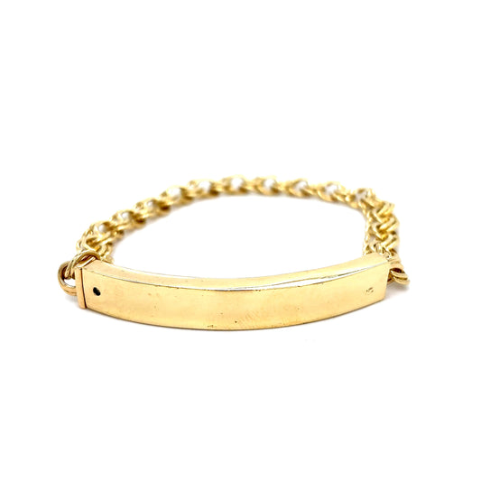 10k Gold Chino Link Name/ID Bracelet