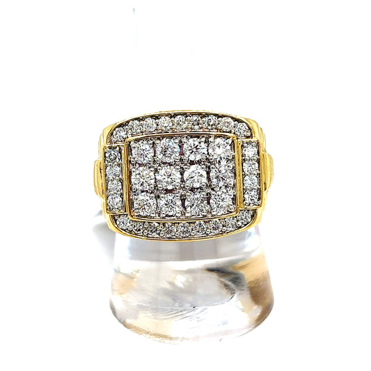 10k Gold Diamond Watch Style Ring
