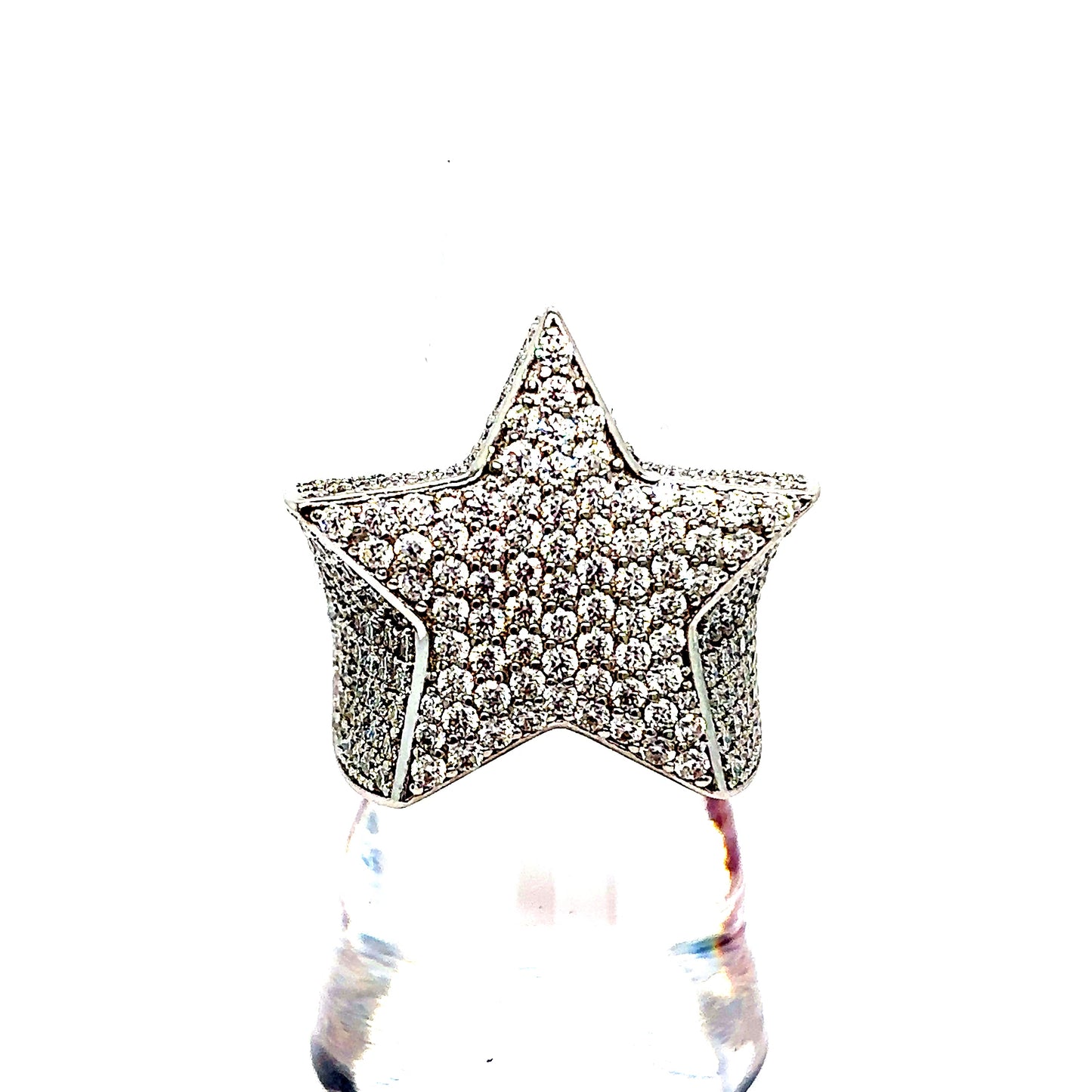 925 S.S. VVS Moissanite Star Ring